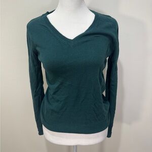 Mossimo Supply Co. Women's V-Neck Sweater - Dark Green